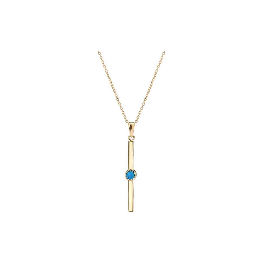 NEW GOLD & HONEY women's bar pendant necklace in gold